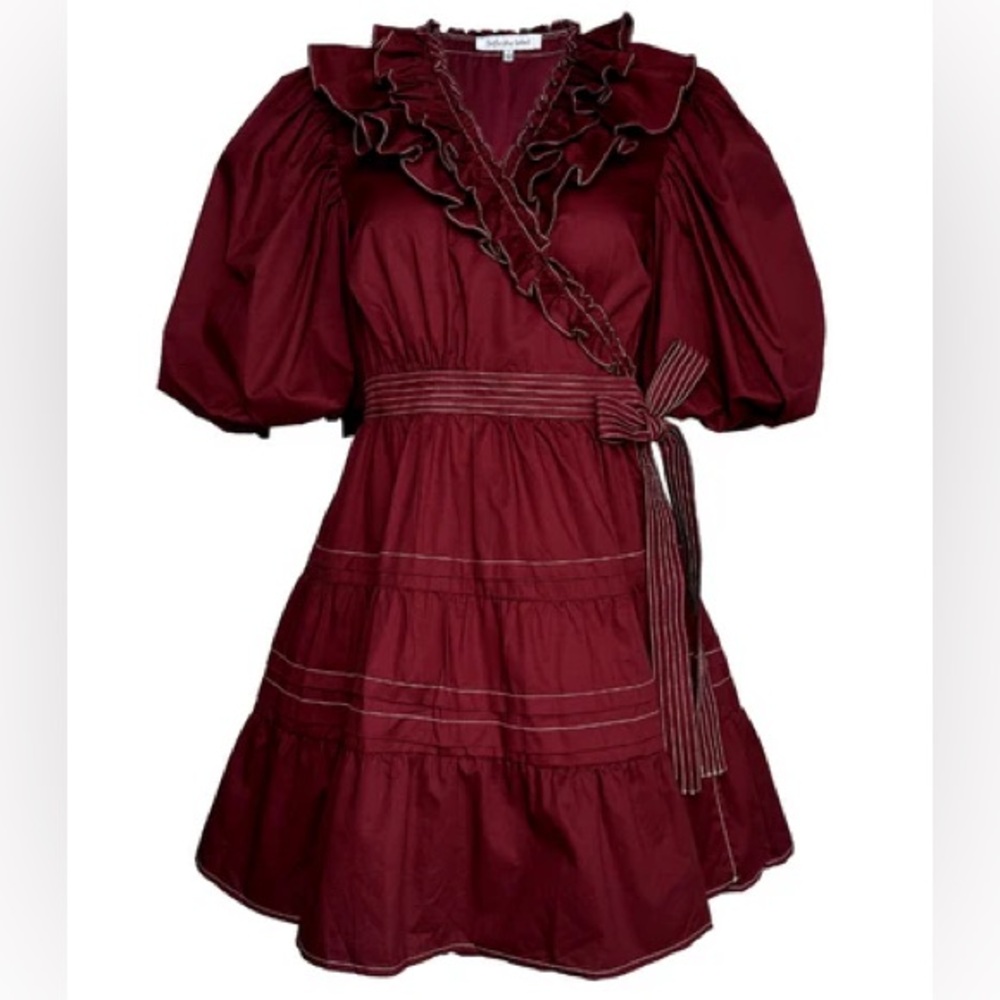 NWT Josephine Puff Sleeve Wrap Dress